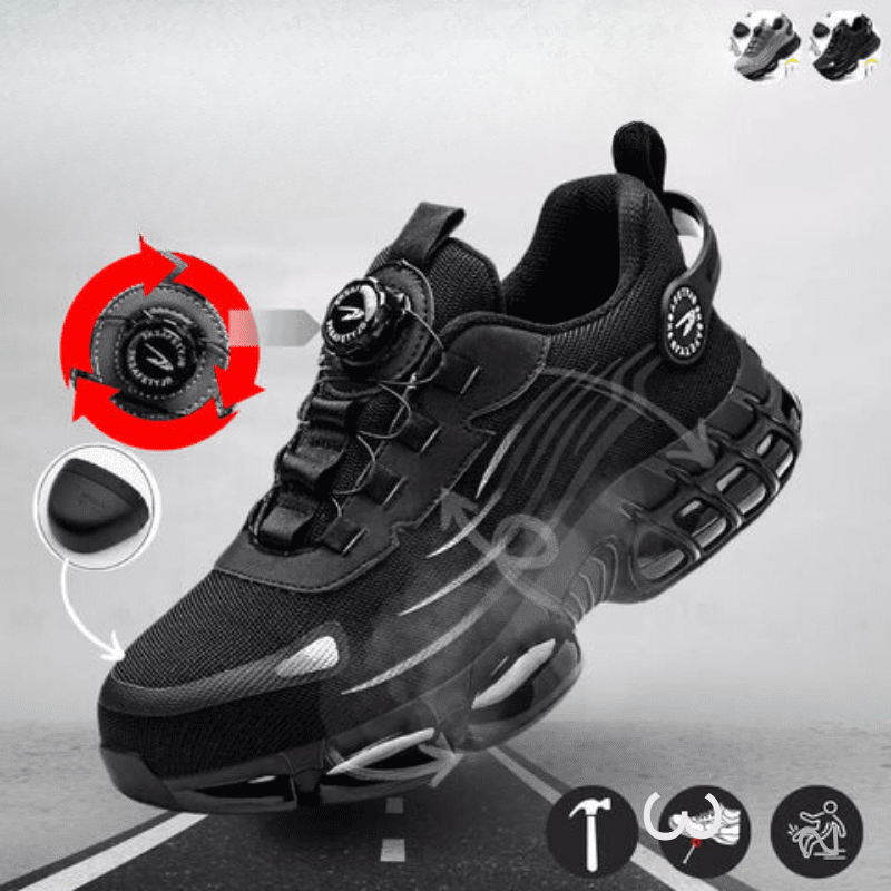 أحذية الأمان Henner Z90 خفيفة الوزن ومقاومة للتآكل مع حلقة دوارة ونعل فولاذي