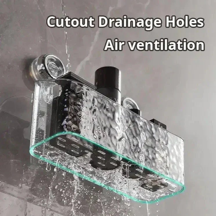 Praktyczna półka ścienna bez wiercenia do łazienki