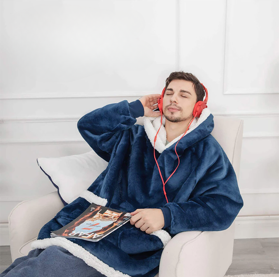 Pulover uriaș din fleece ultra confortabil pentru relaxare totală 